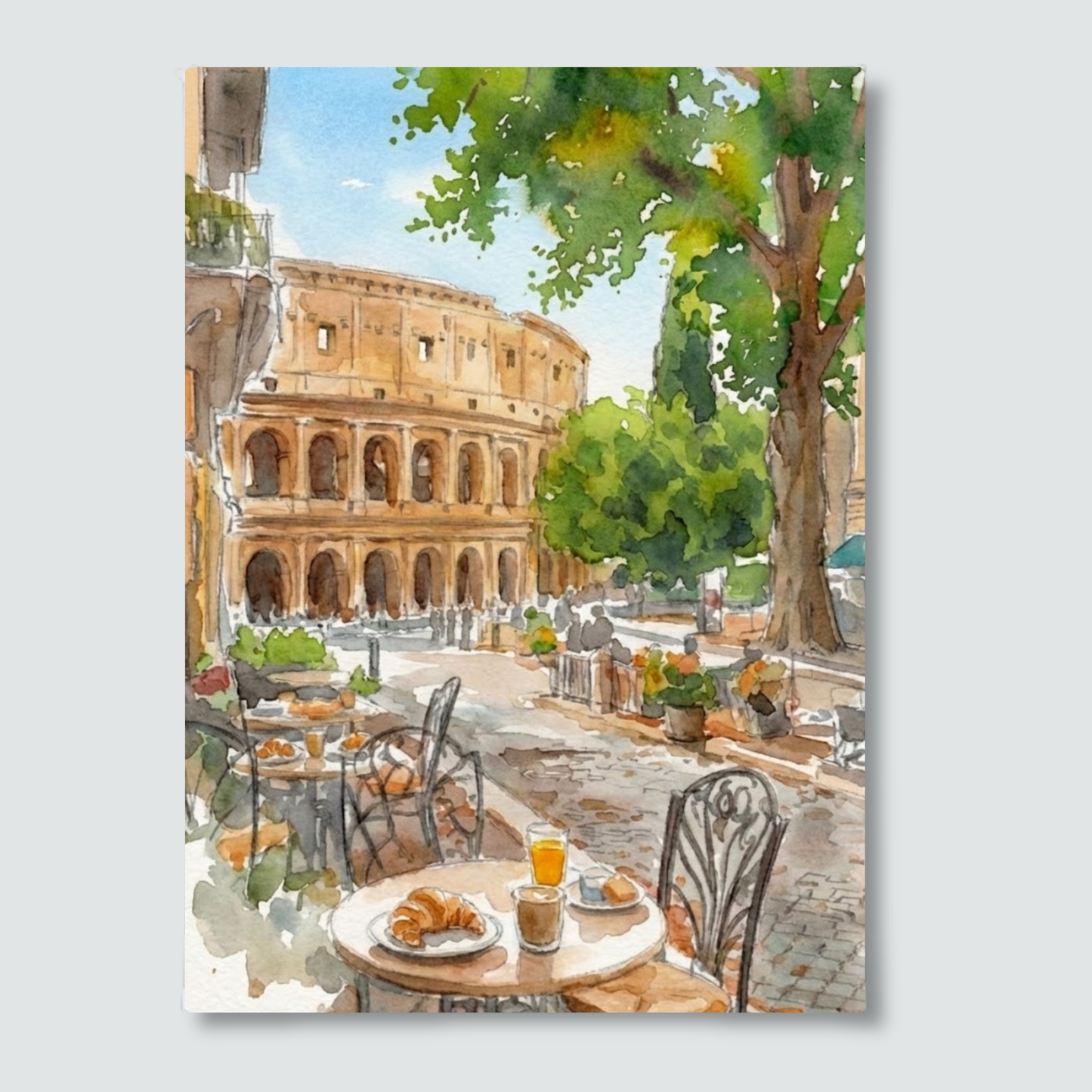 Italy — Breakfast Across from the Colosseum