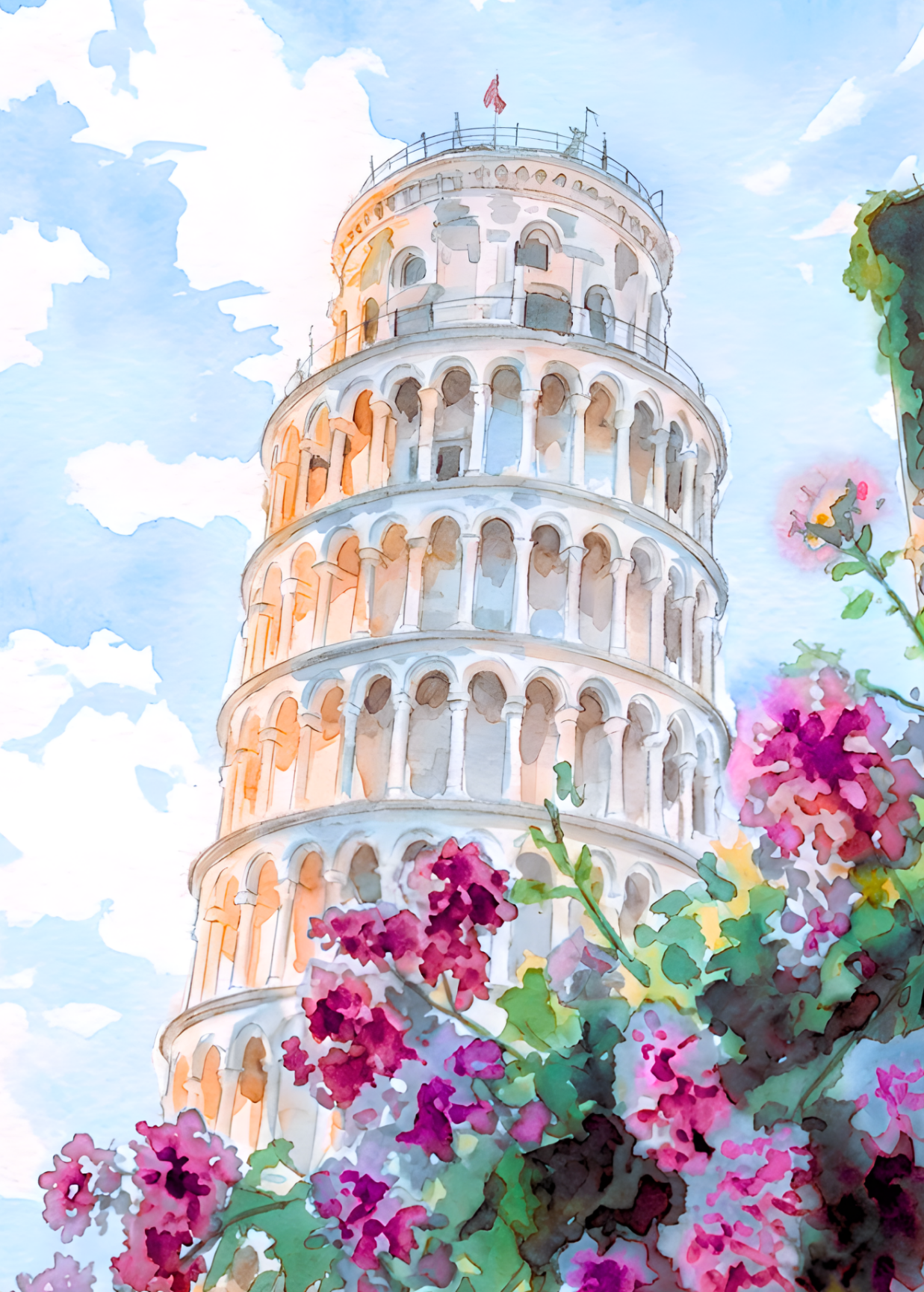 Italy — The Tower Up Close, Pisa