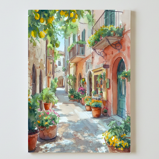 Sorrento Italy Watercolor | Lemon Canopy Street Art