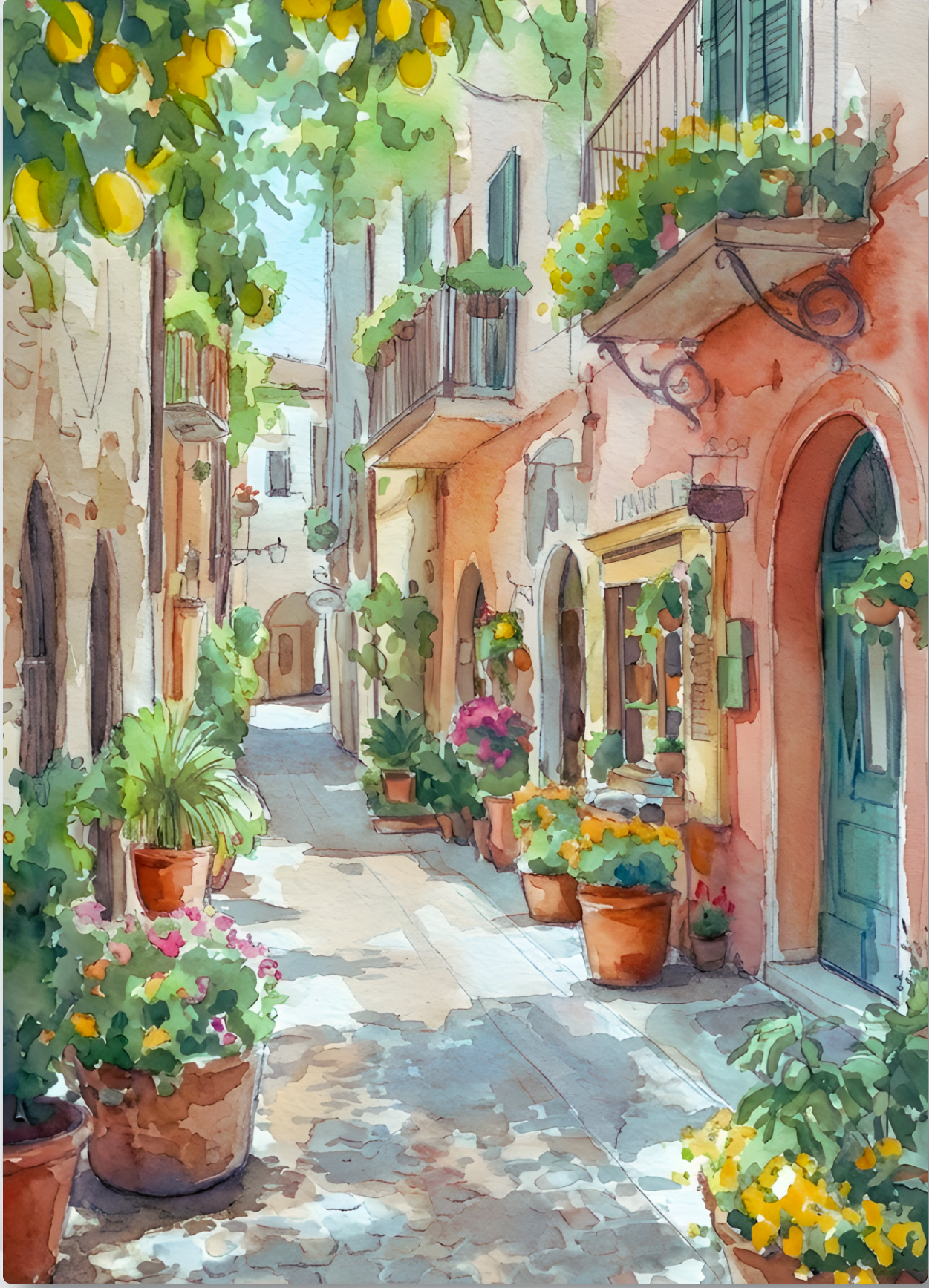 Italy — A Side Street in Sorrento